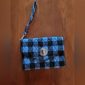 Vera Bradley Blue Plaid Wristlet/Wallet